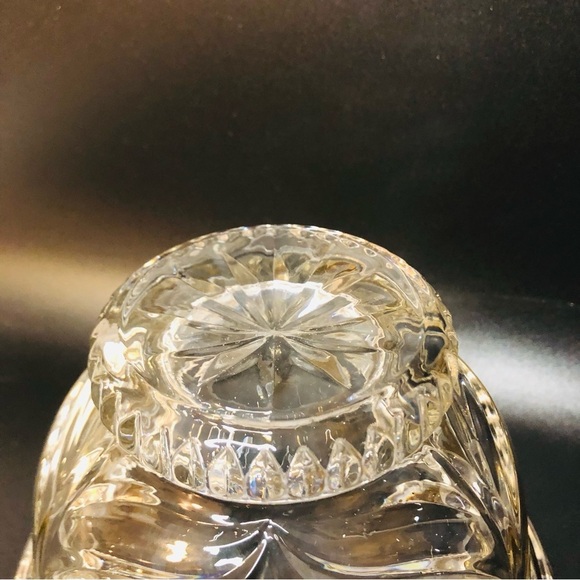 Vintage 80s Anna Hutte Bleikristall 24% Lead Crystal Hand Painted Gold 6” Bowl - Picture 5 of 9